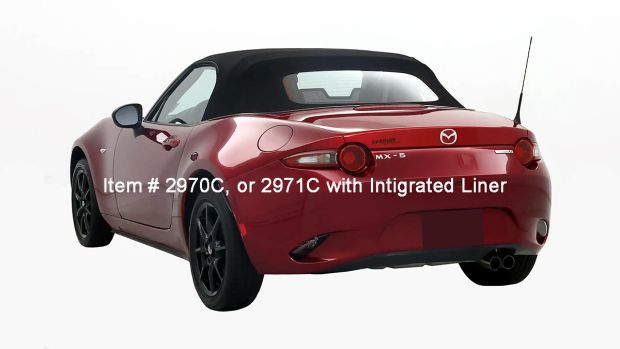 Robbins 2016-23 Mazda Miata / 2017-20 Fiat 124 Top with Heated Glass, Acoustic Liner, Stayfast Cloth, Black
